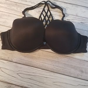 Cacique Black Strappy Racerback Bra, NWOT